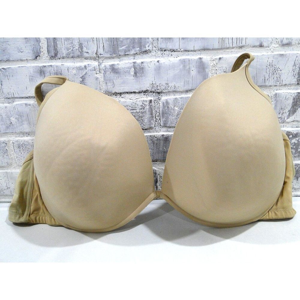 Cacique Lightly Lined Full Coverage Underwire Silky Smooth Beige Nude Bra‎ 44H